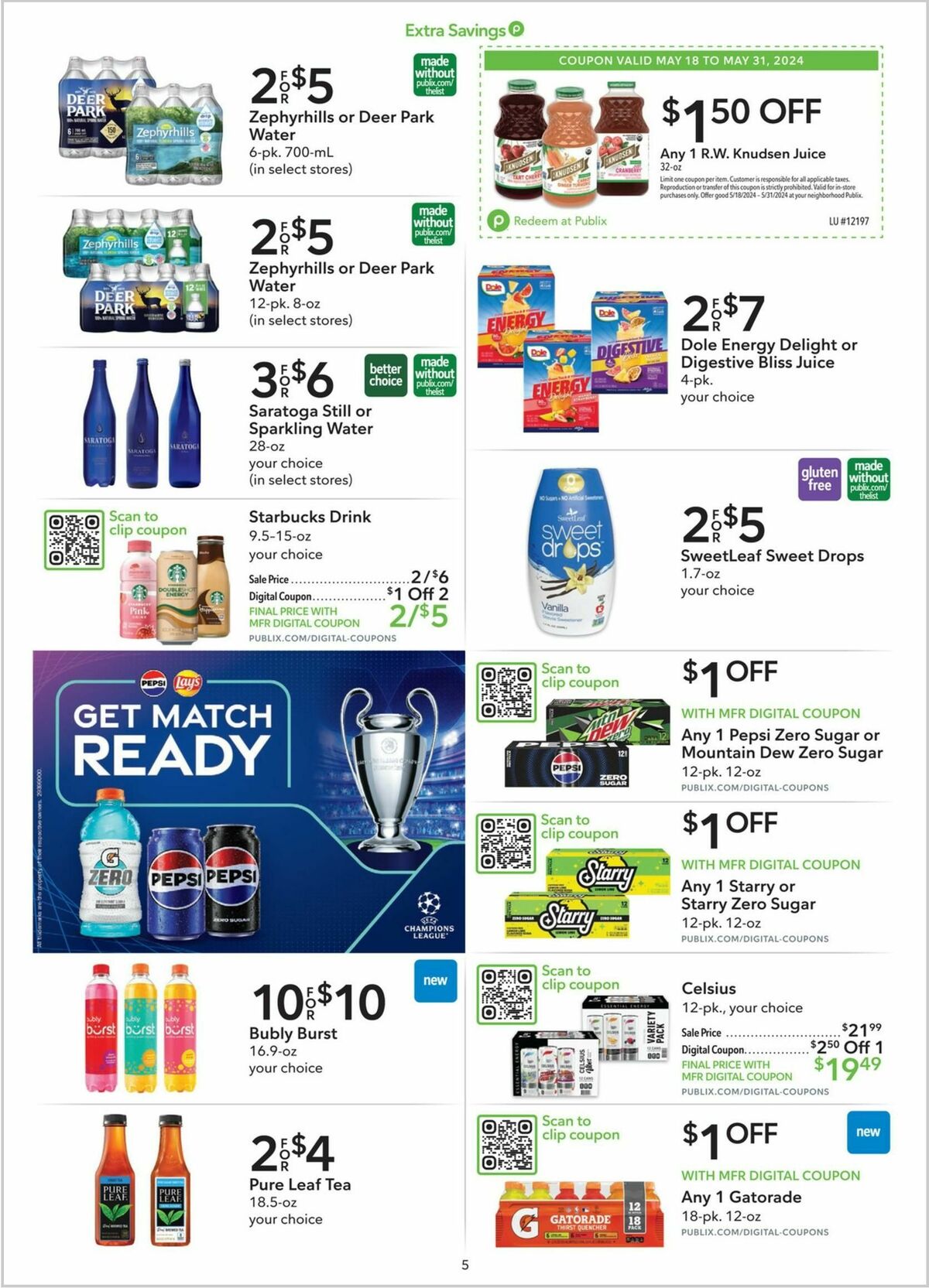 Publix Extra Savings Weekly Ad from May 18