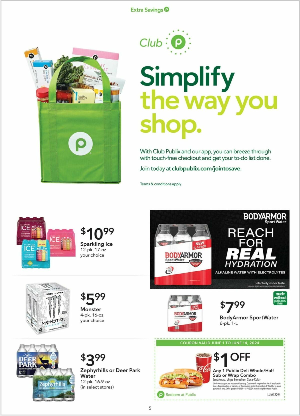 Publix Extra Savings Weekly Ad from June 1