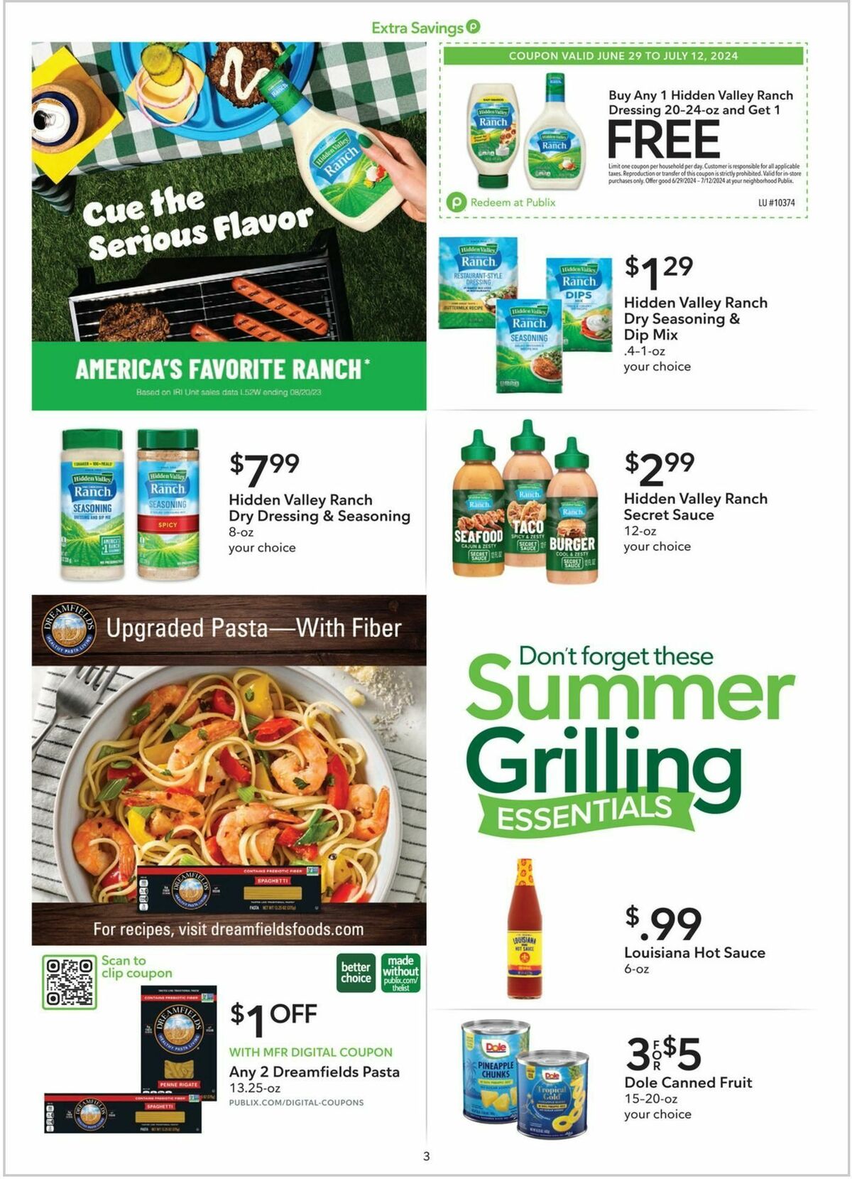 Publix Extra Savings Weekly Ad from June 29
