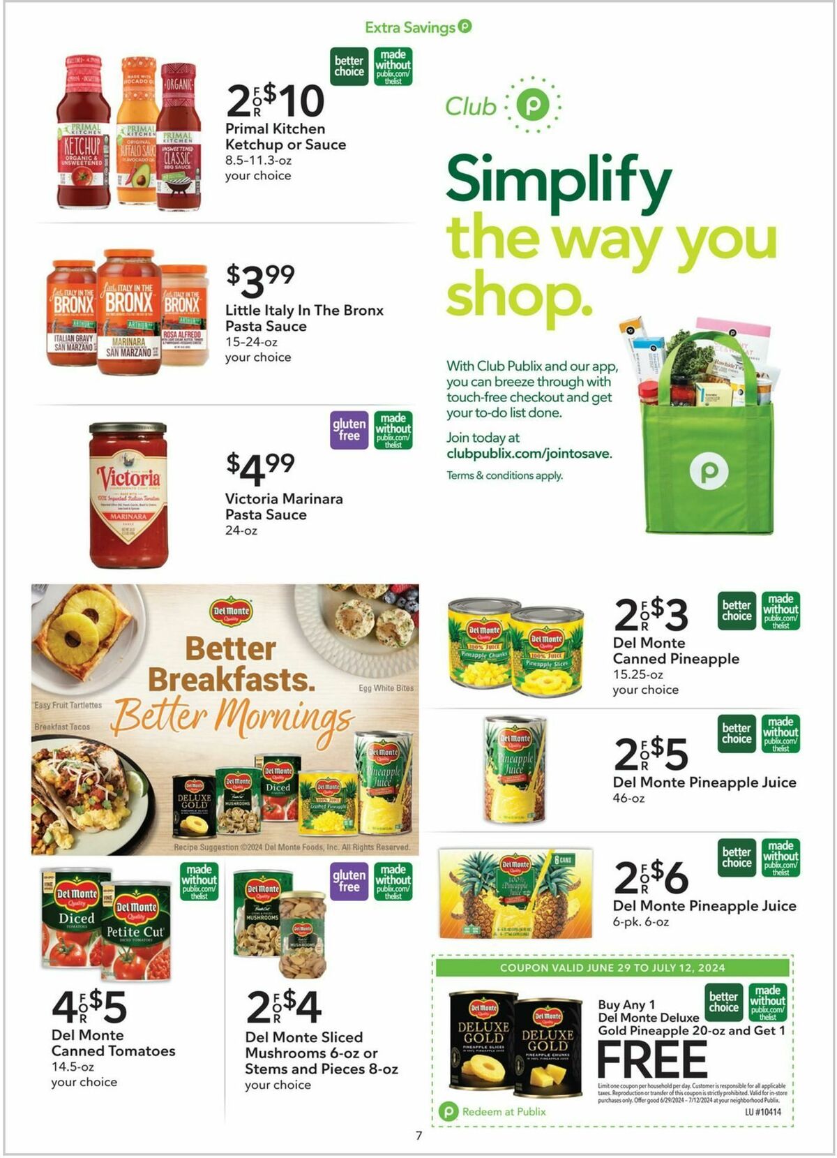 Publix Extra Savings Weekly Ad from June 29