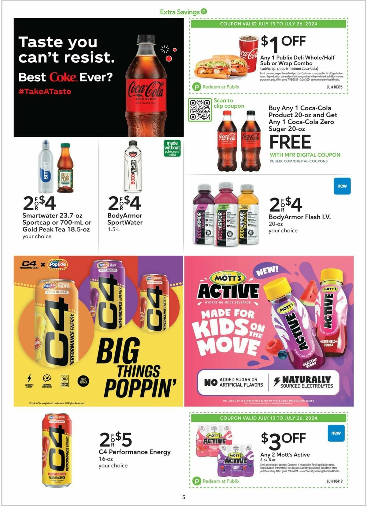 Publix Extra Savings Weekly Ad from July 13