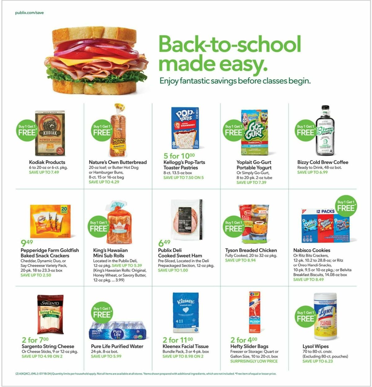 Publix Weekly Ad from July 17