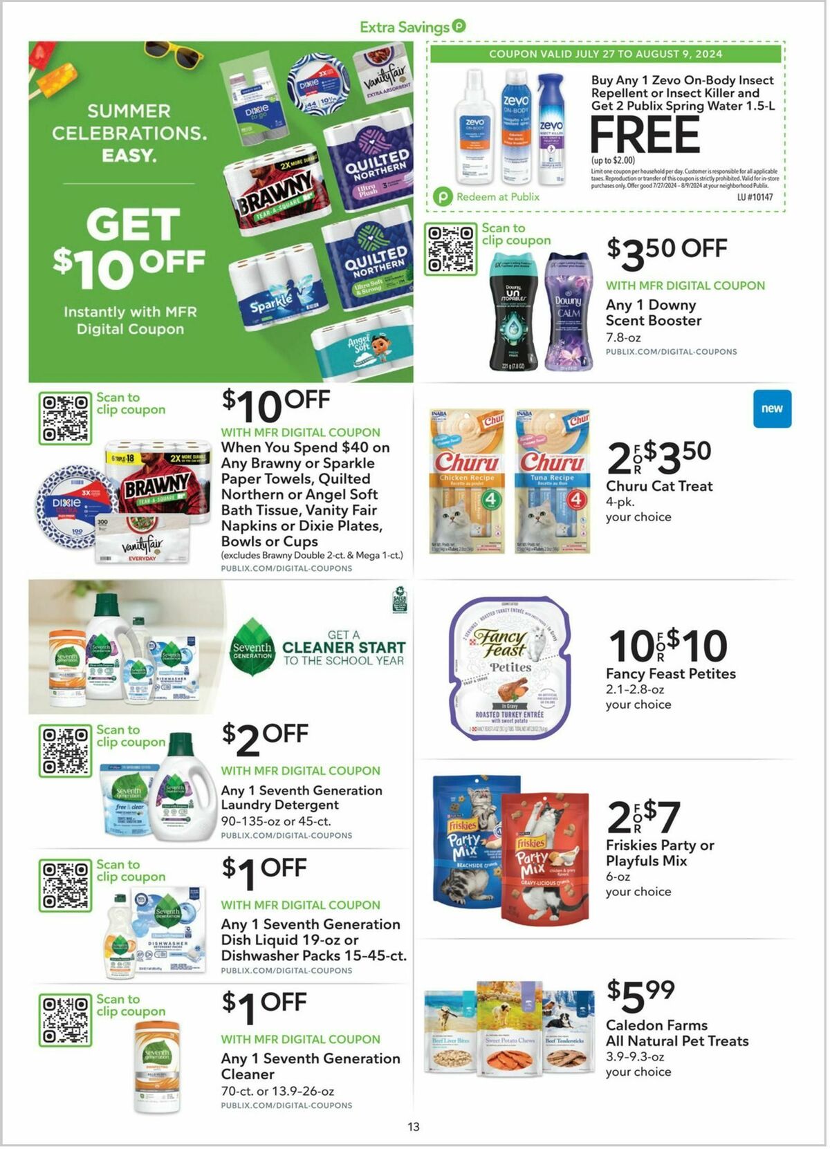 Publix Extra Savings Weekly Ad from July 27