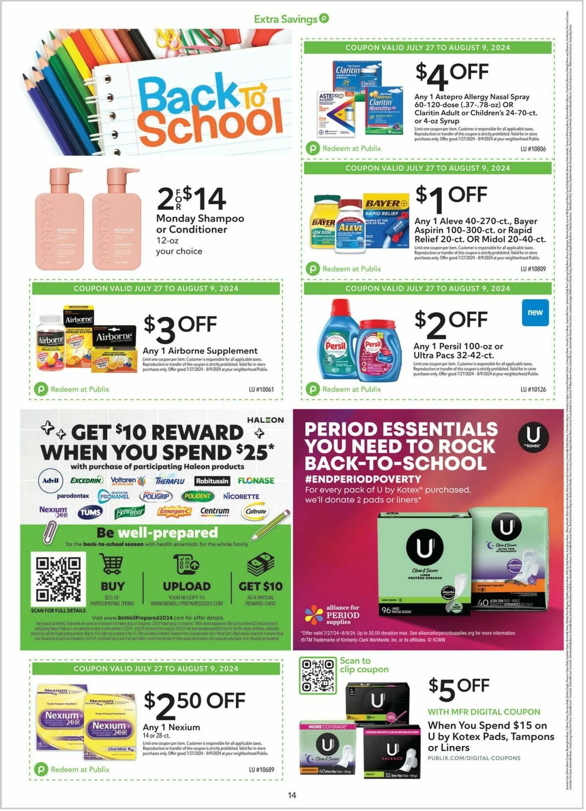 Publix Extra Savings Weekly Ad from July 27