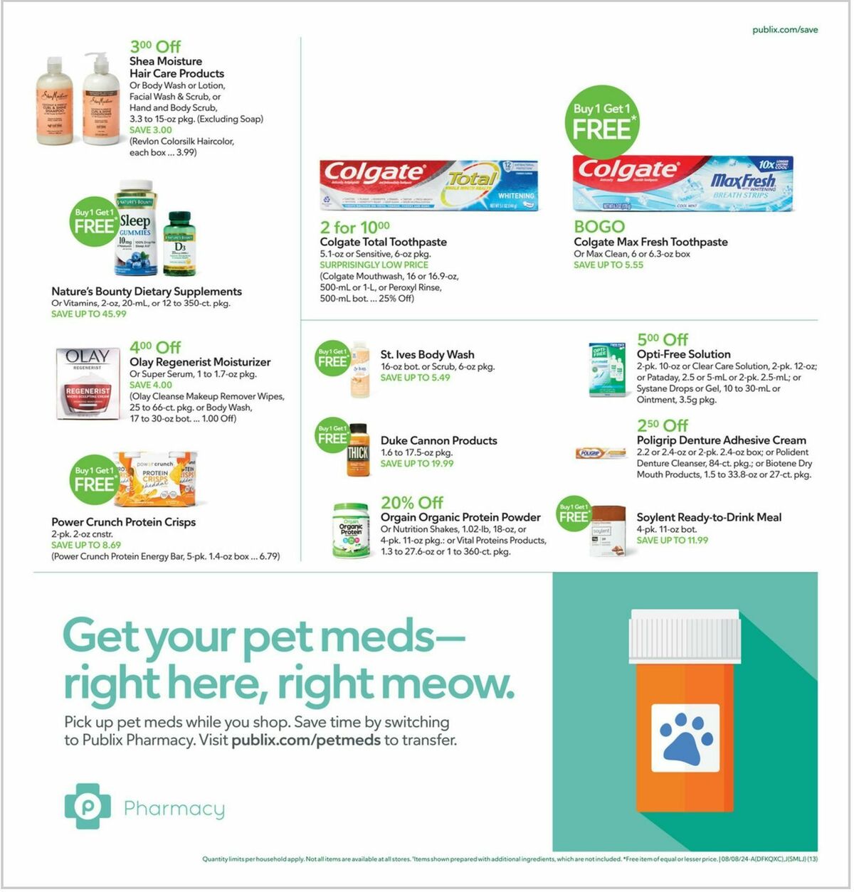 Publix Weekly Ad from August 7