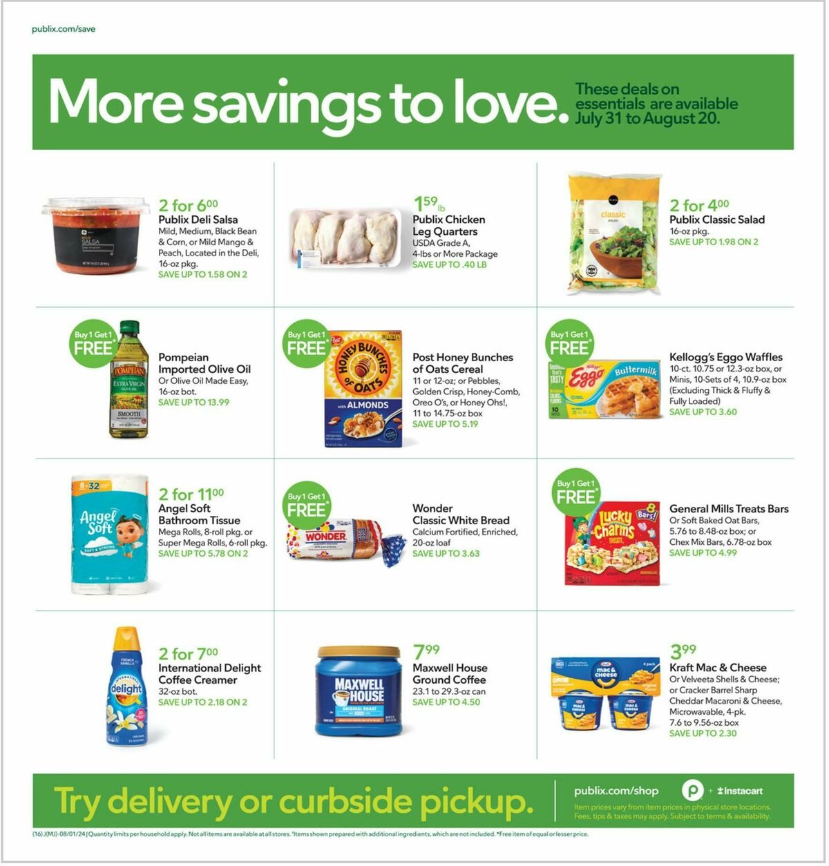 Publix Weekly Ad from August 7