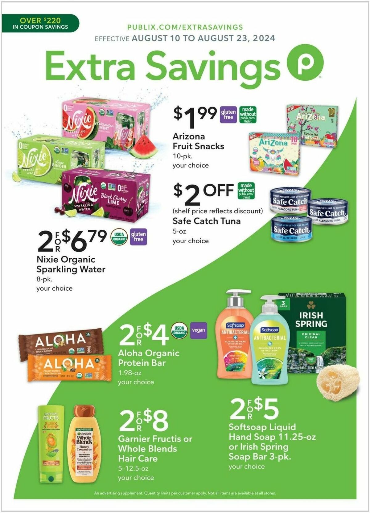 Publix Extra Savings Weekly Ad from August 10