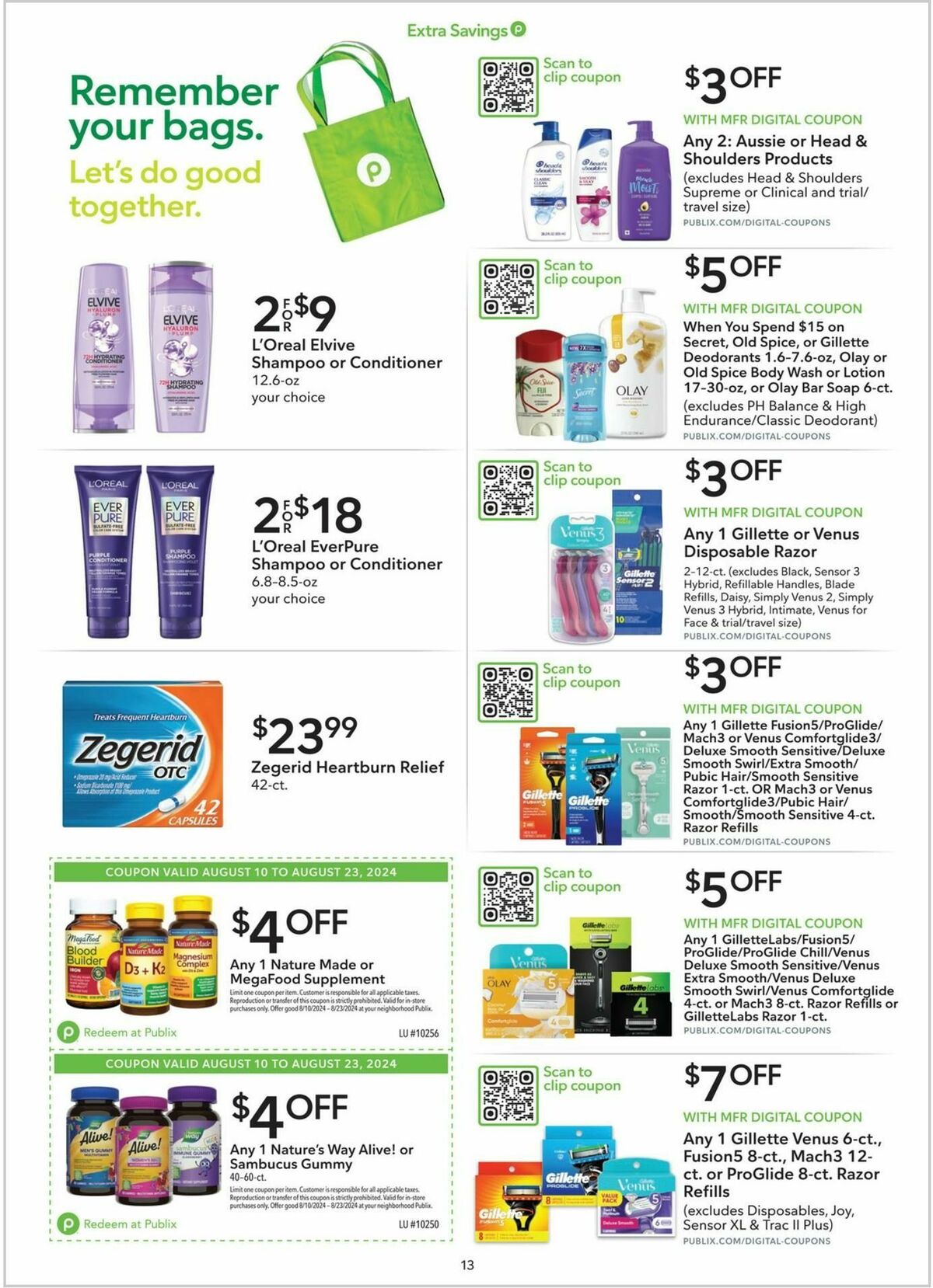 Publix Extra Savings Weekly Ad from August 10