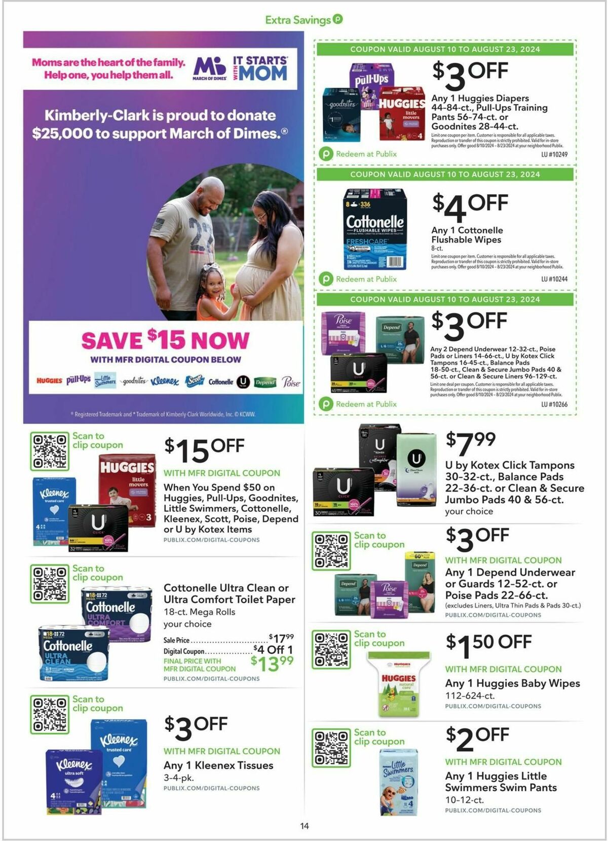 Publix Extra Savings Weekly Ad from August 10