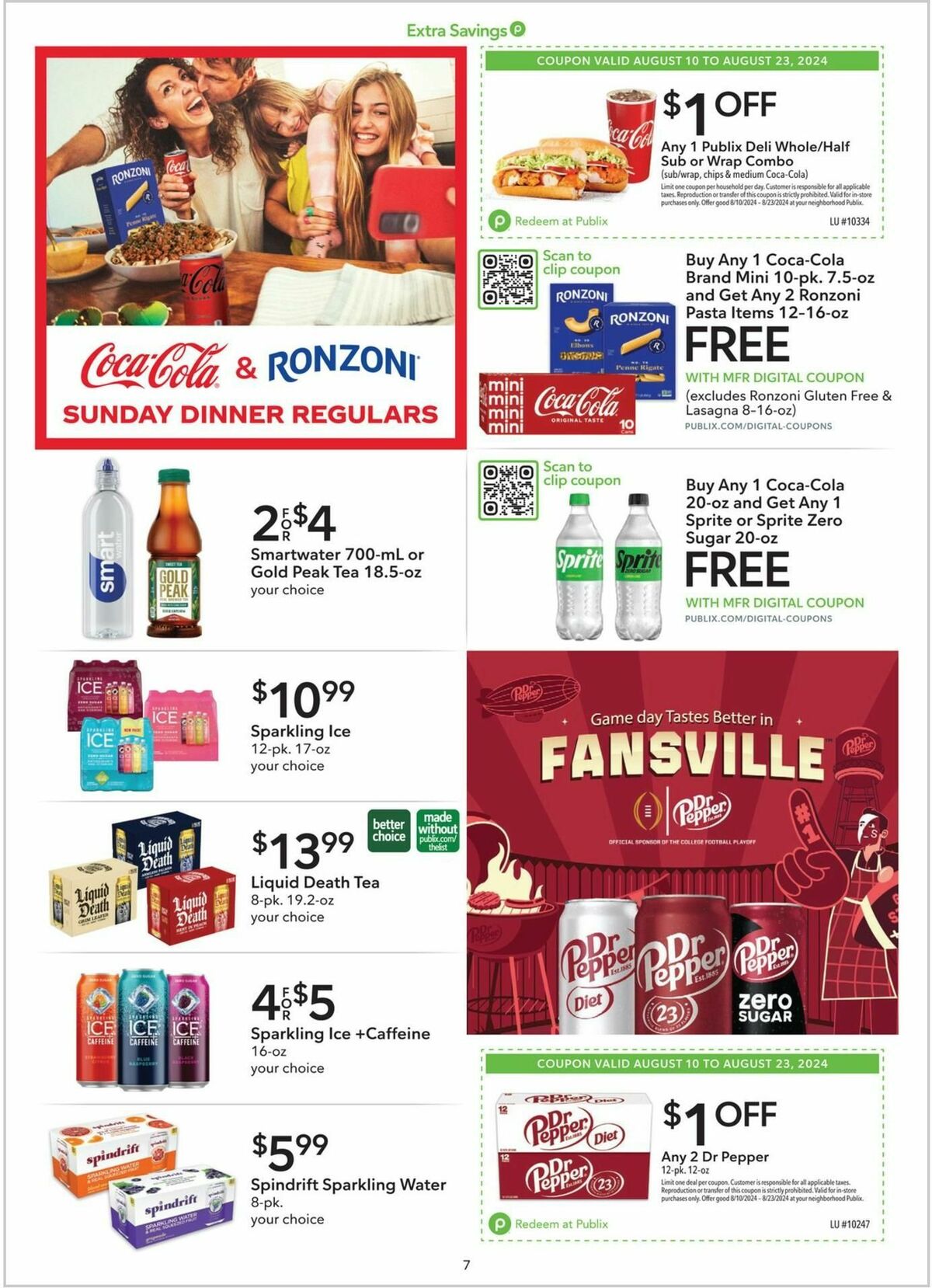 Publix Extra Savings Weekly Ad from August 10