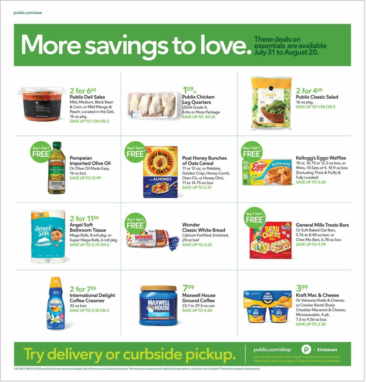 Publix Weekly Ad from August 14