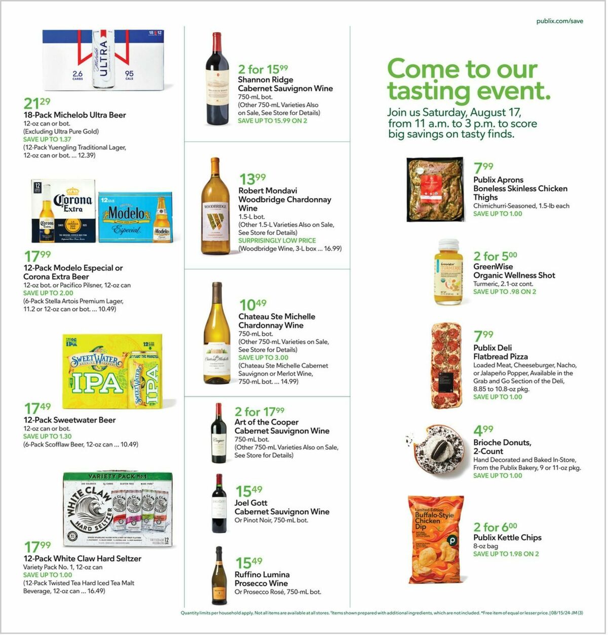 Publix Weekly Ad from August 14