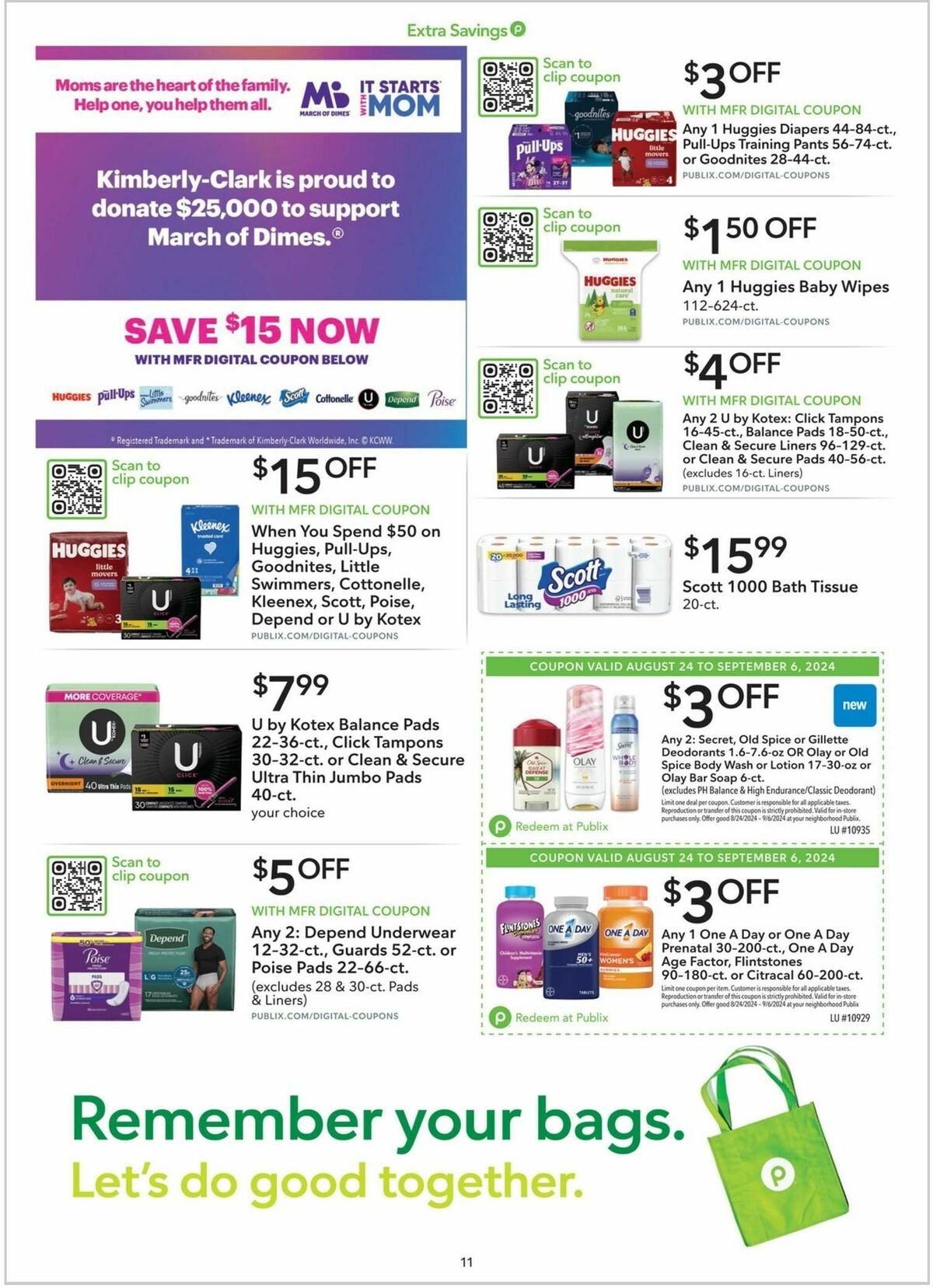 Publix Extra Savings Weekly Ad from August 24