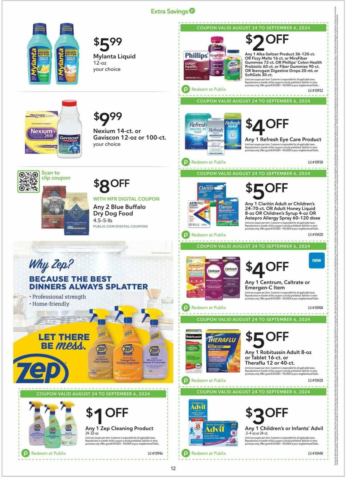 Publix Extra Savings Weekly Ad from August 24