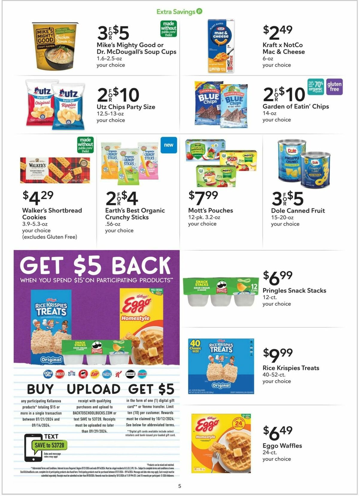 Publix Extra Savings Weekly Ad from August 24