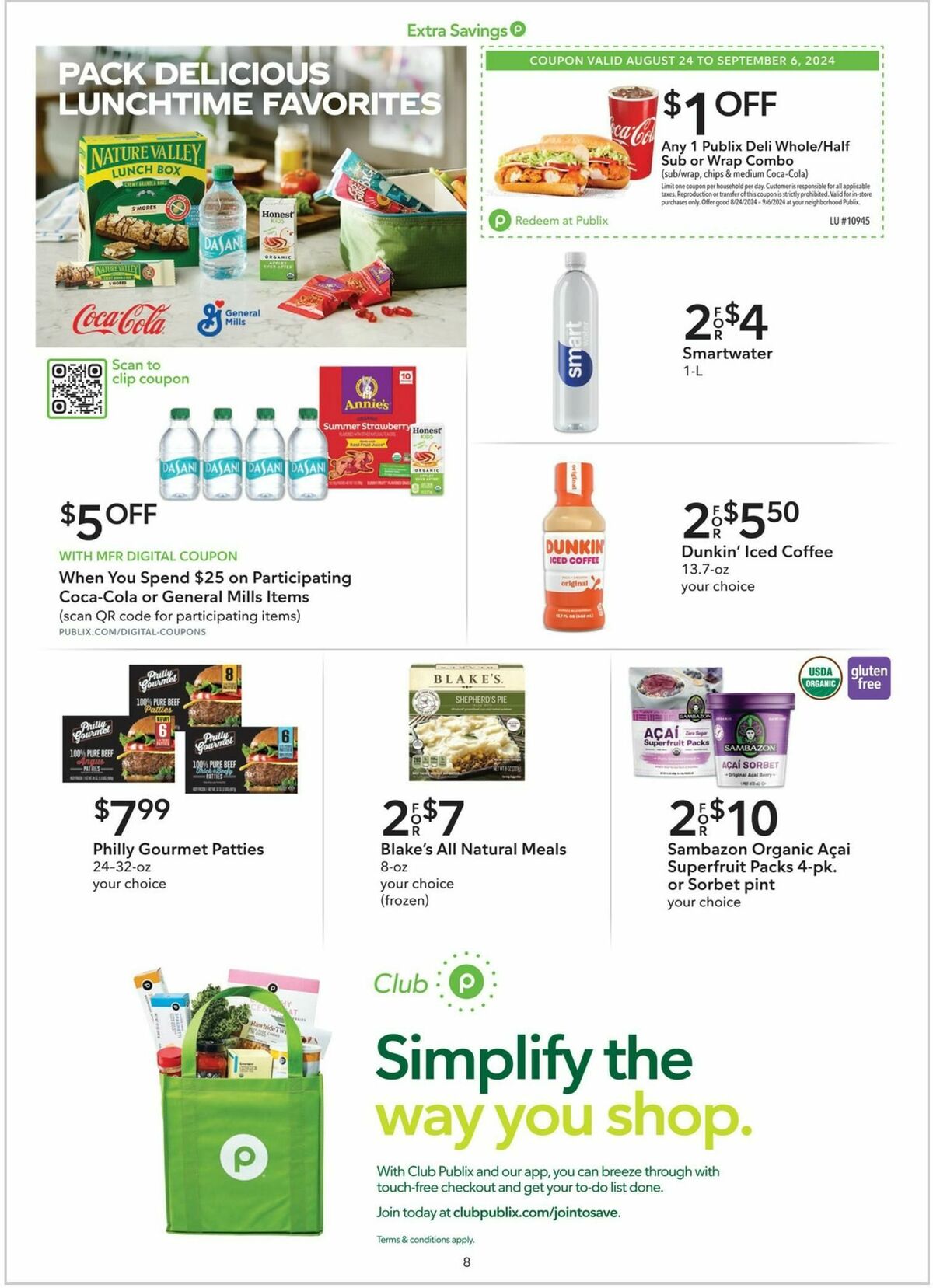 Publix Extra Savings Weekly Ad from August 24