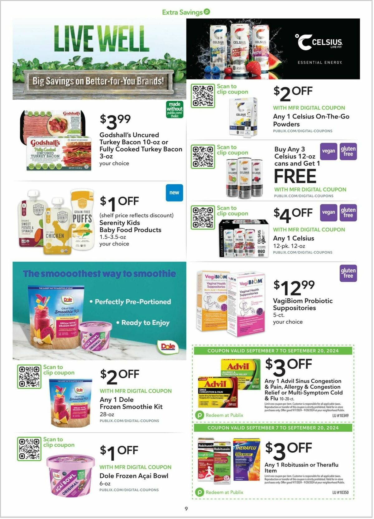 Publix Extra Savings Weekly Ad from September 7