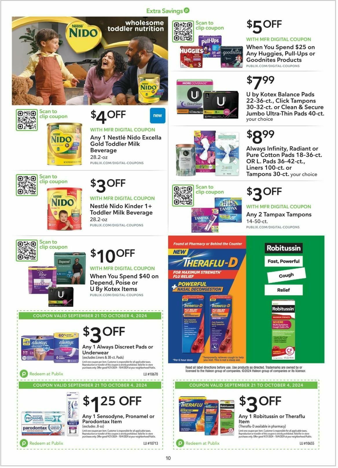 Publix Extra Savings Weekly Ad from September 21