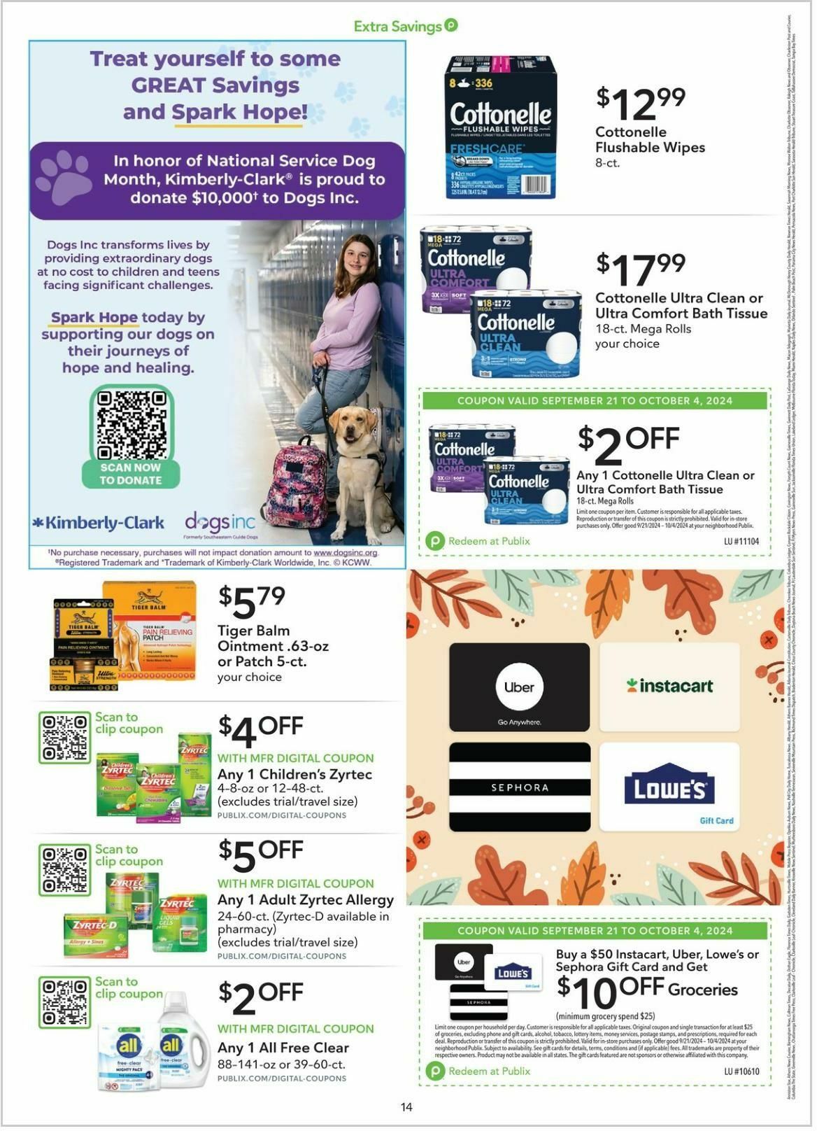 Publix Extra Savings Weekly Ad from September 21