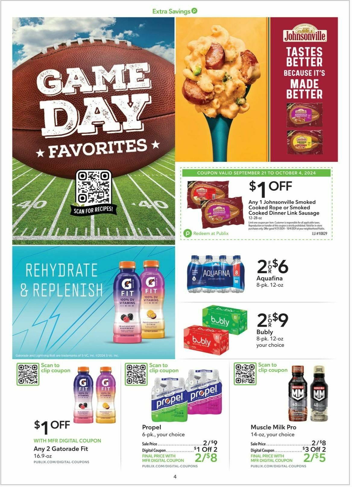 Publix Extra Savings Weekly Ad from September 21