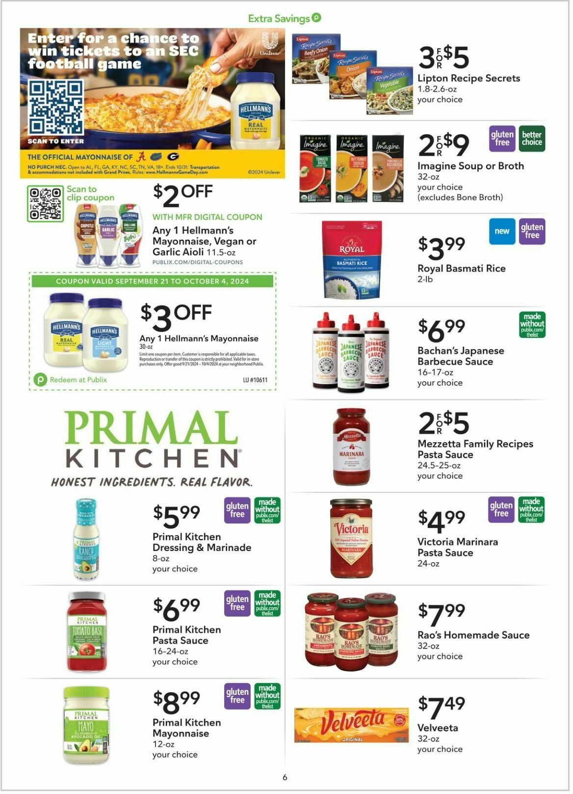 Publix Extra Savings Weekly Ad from September 21