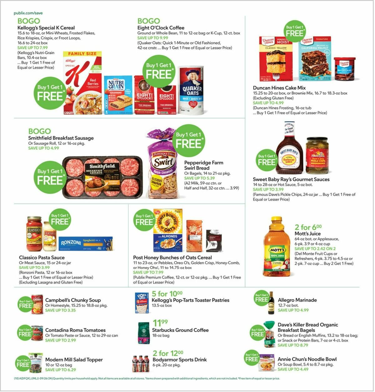 Publix Weekly Ad from September 25