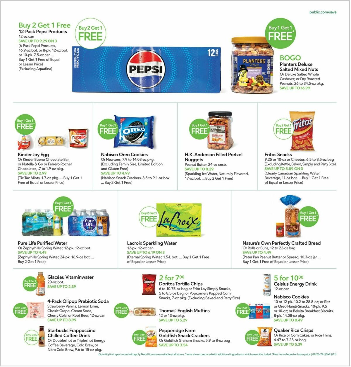 Publix Weekly Ad from September 25