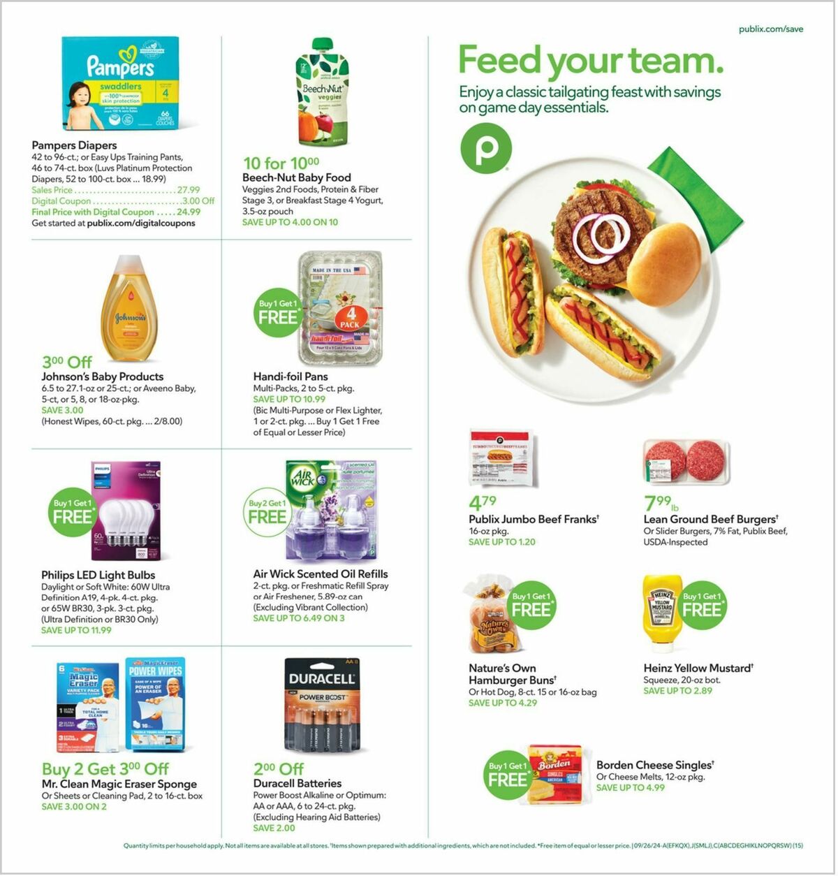 Publix Weekly Ad from September 25