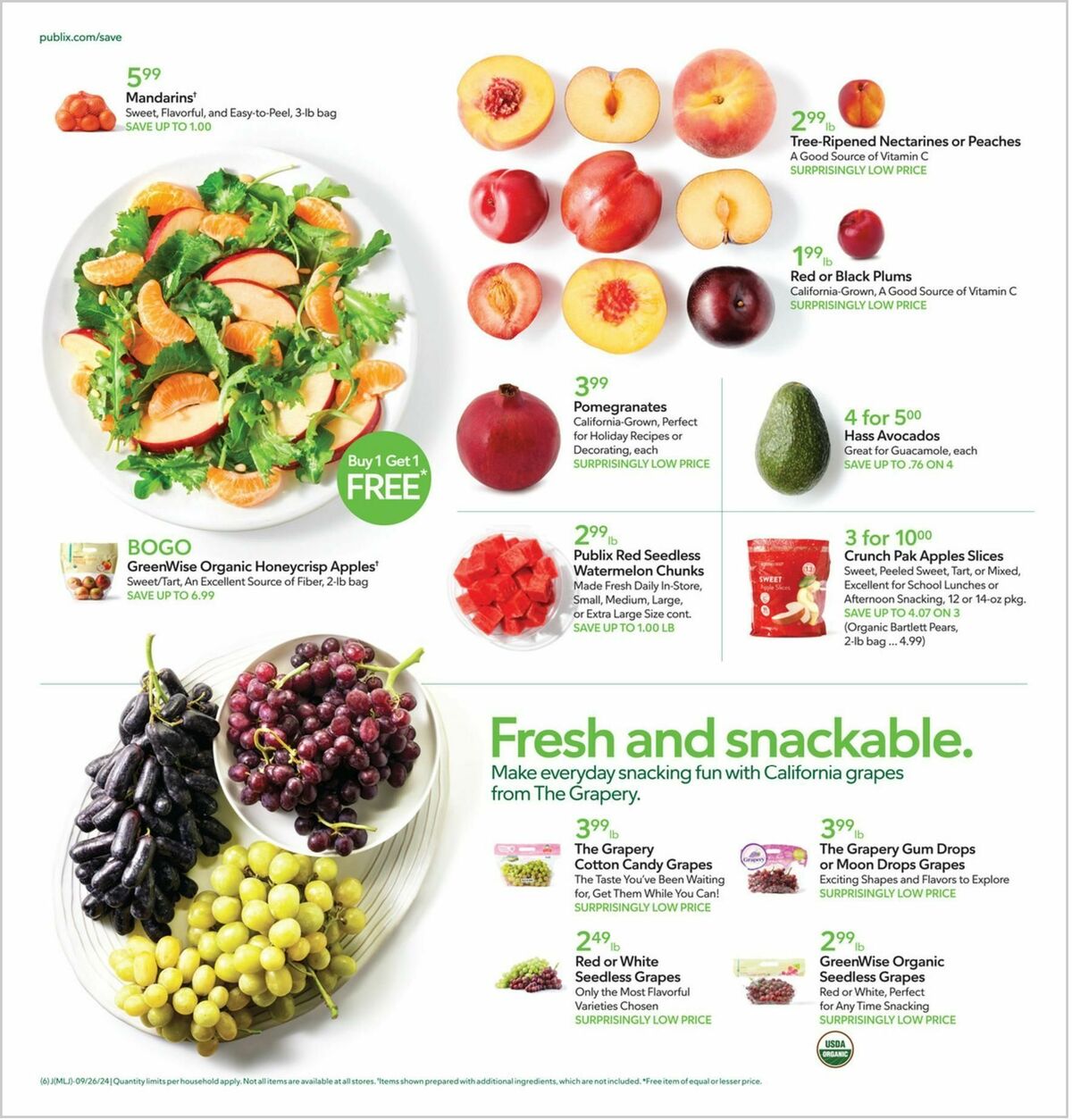 Publix Weekly Ad from September 25