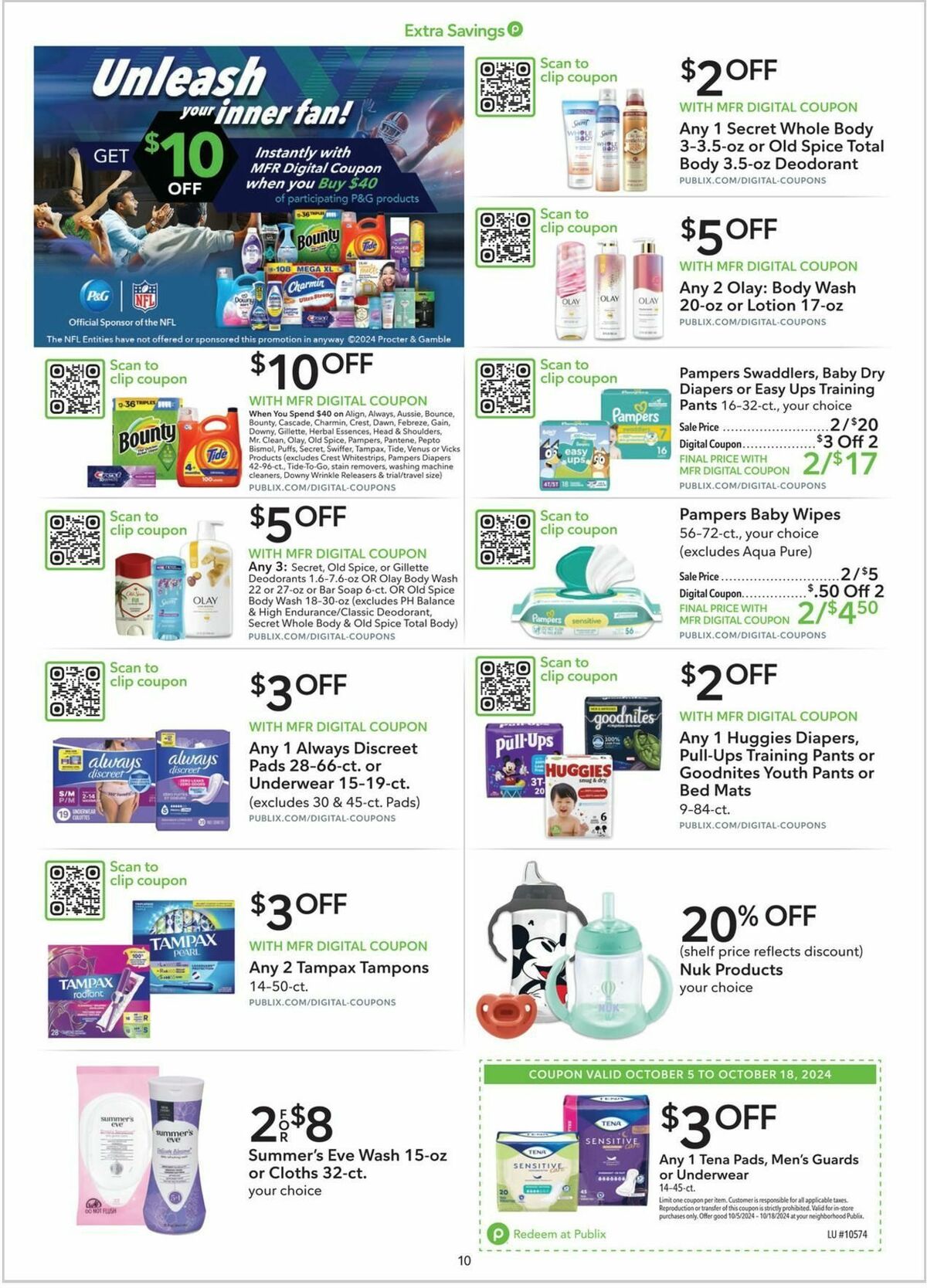 Publix Extra Savings Weekly Ad from October 5