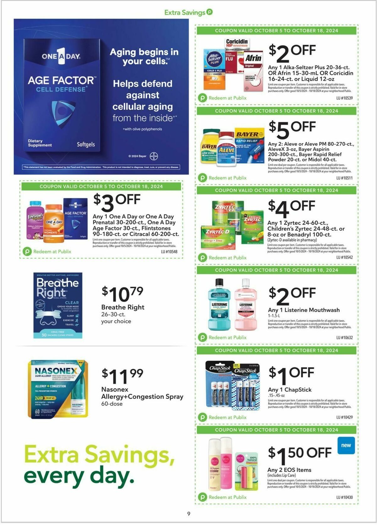 Publix Extra Savings Weekly Ad from October 5