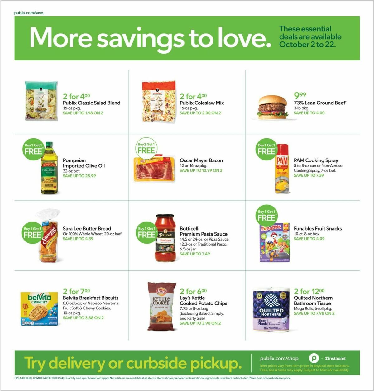 Publix Weekly Ad from October 16