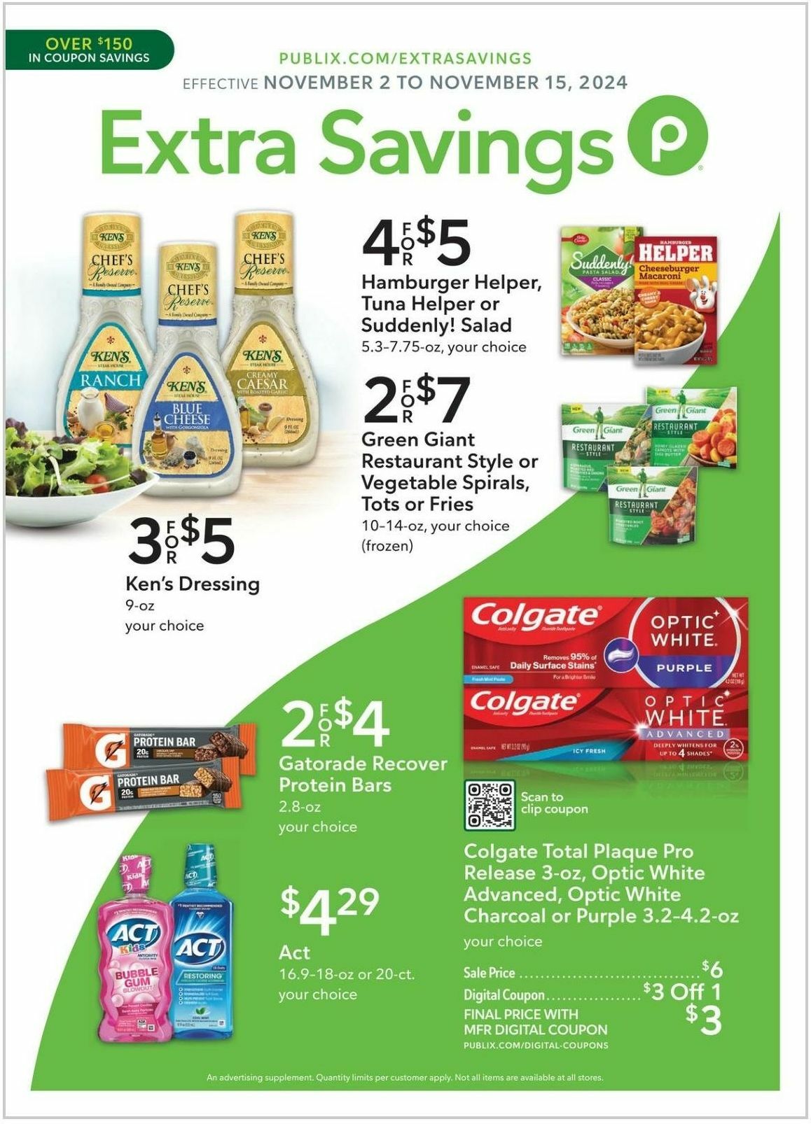 Publix Extra Savings Weekly Ad from November 2