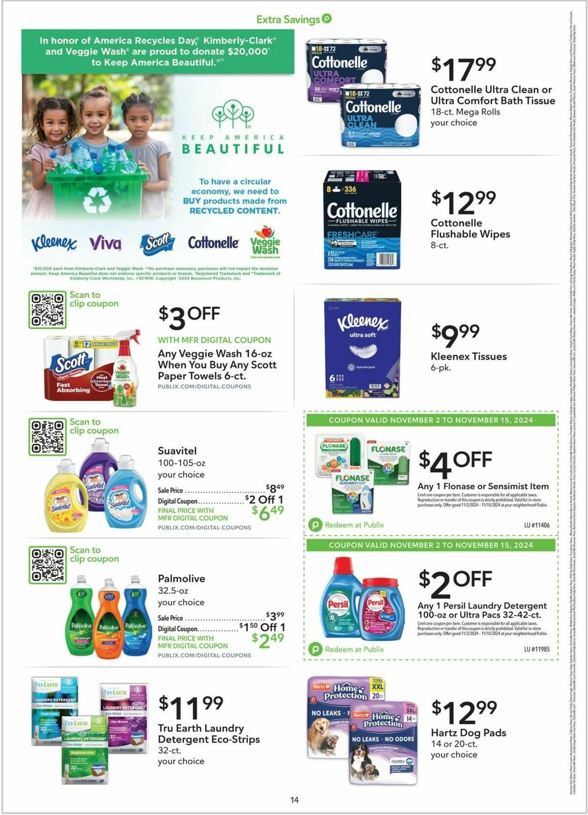 Publix Extra Savings Weekly Ad from November 2