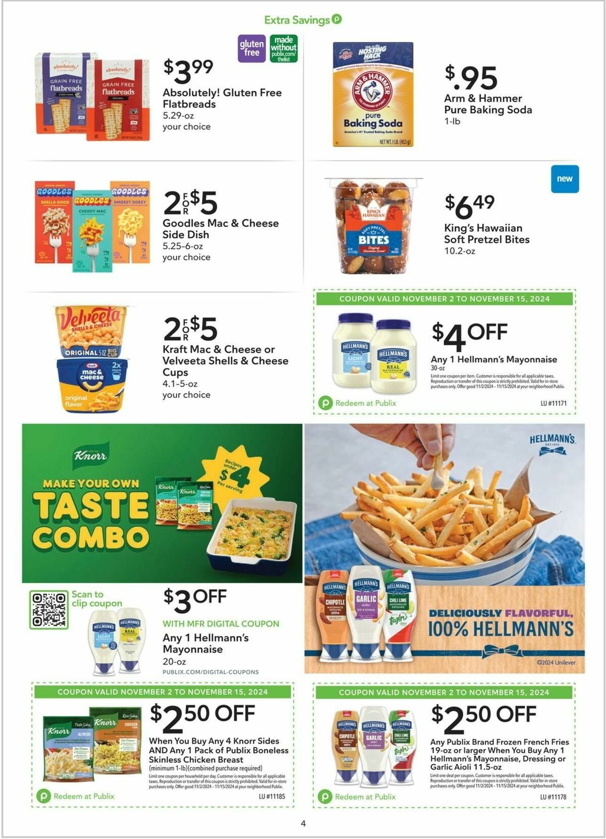 Publix Extra Savings Weekly Ad from November 2