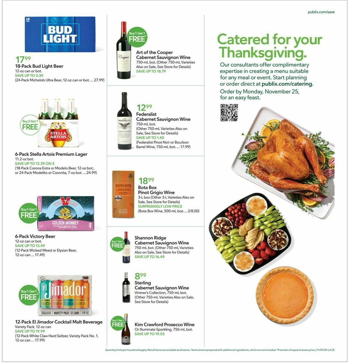 Publix Weekly Ad from November 7