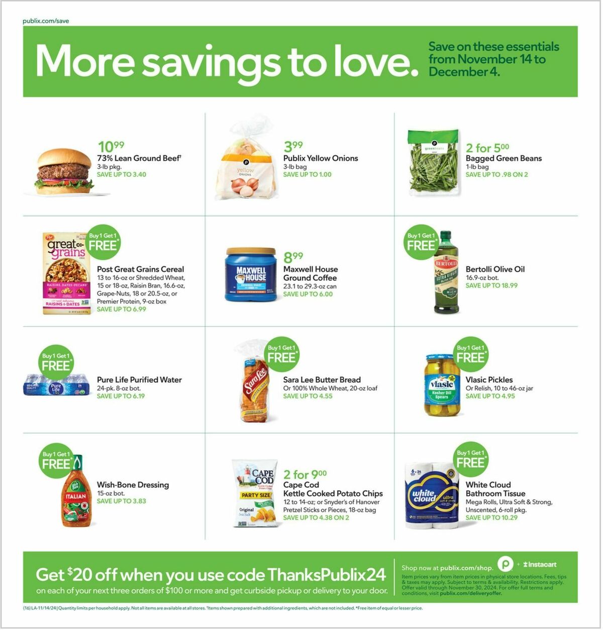 Publix Weekly Ad from November 14