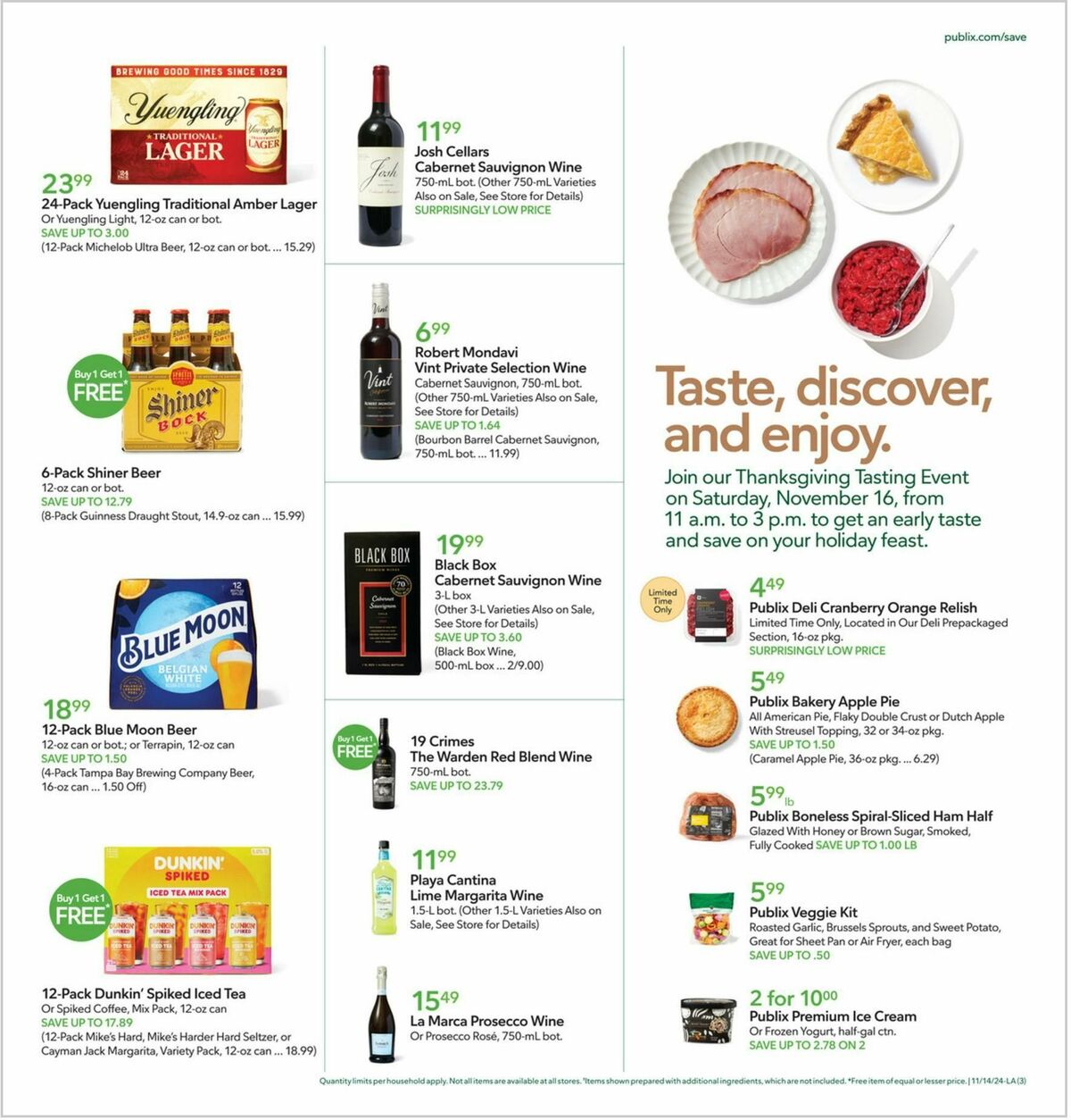 Publix Weekly Ad from November 14