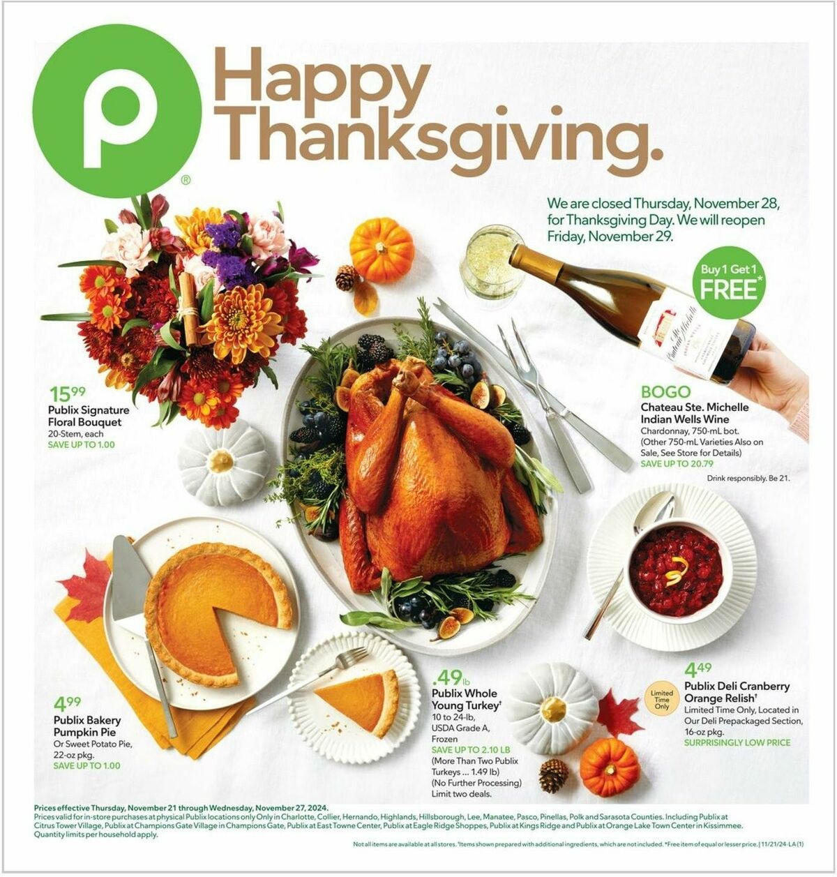 Publix Weekly Ad from November 21