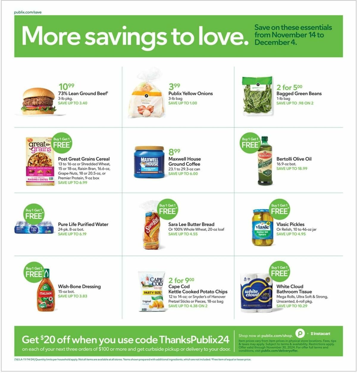 Publix Weekly Ad from November 21