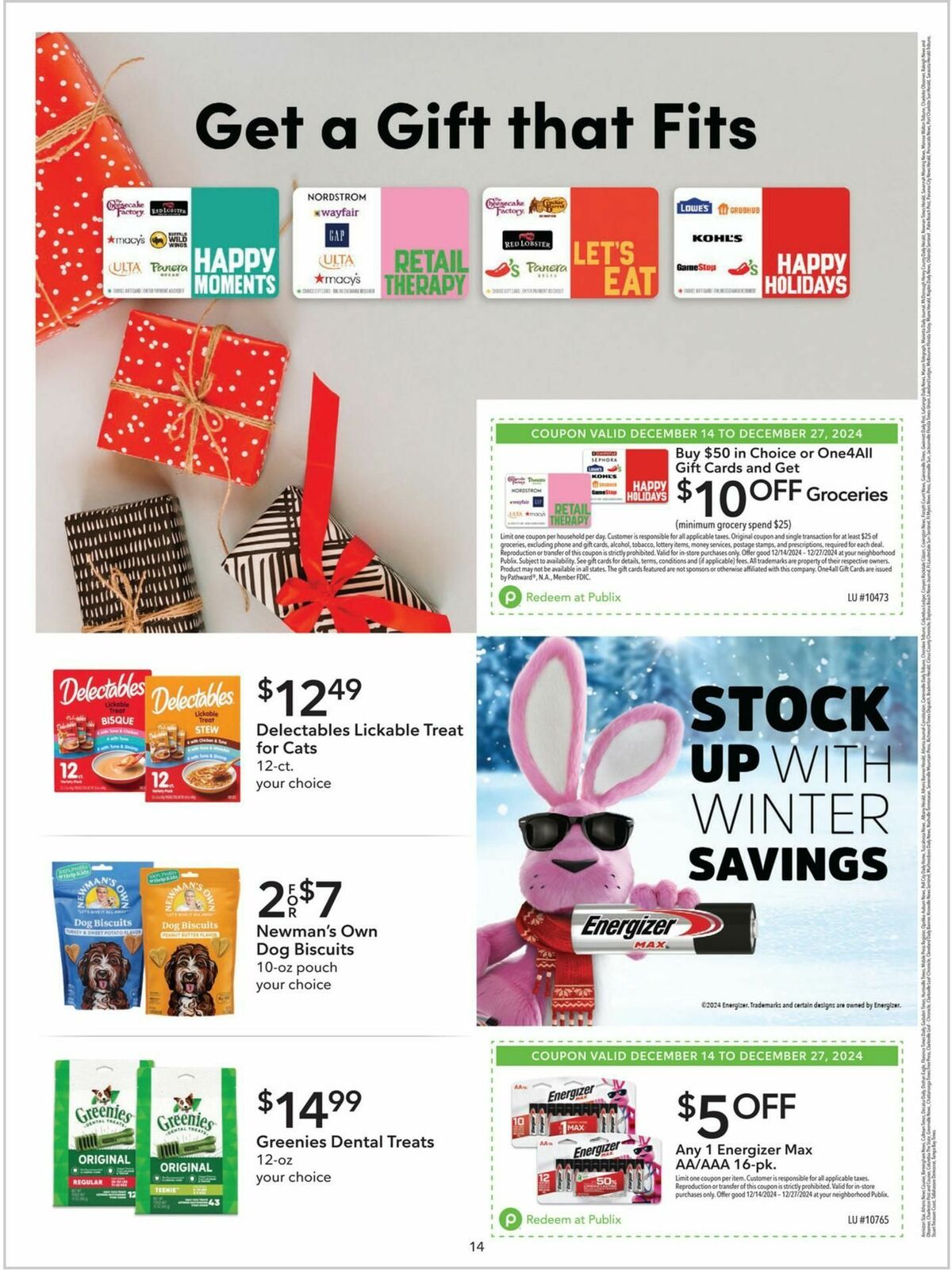 Publix Extra Savings Weekly Ad from December 14