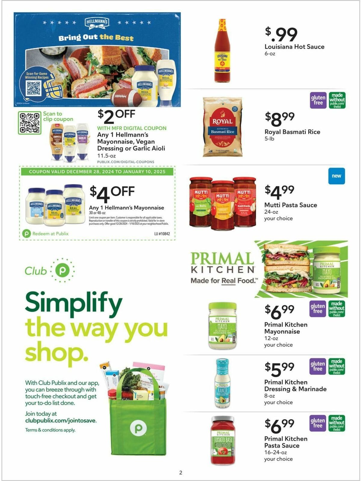 Publix Extra Savings Weekly Ad from December 28