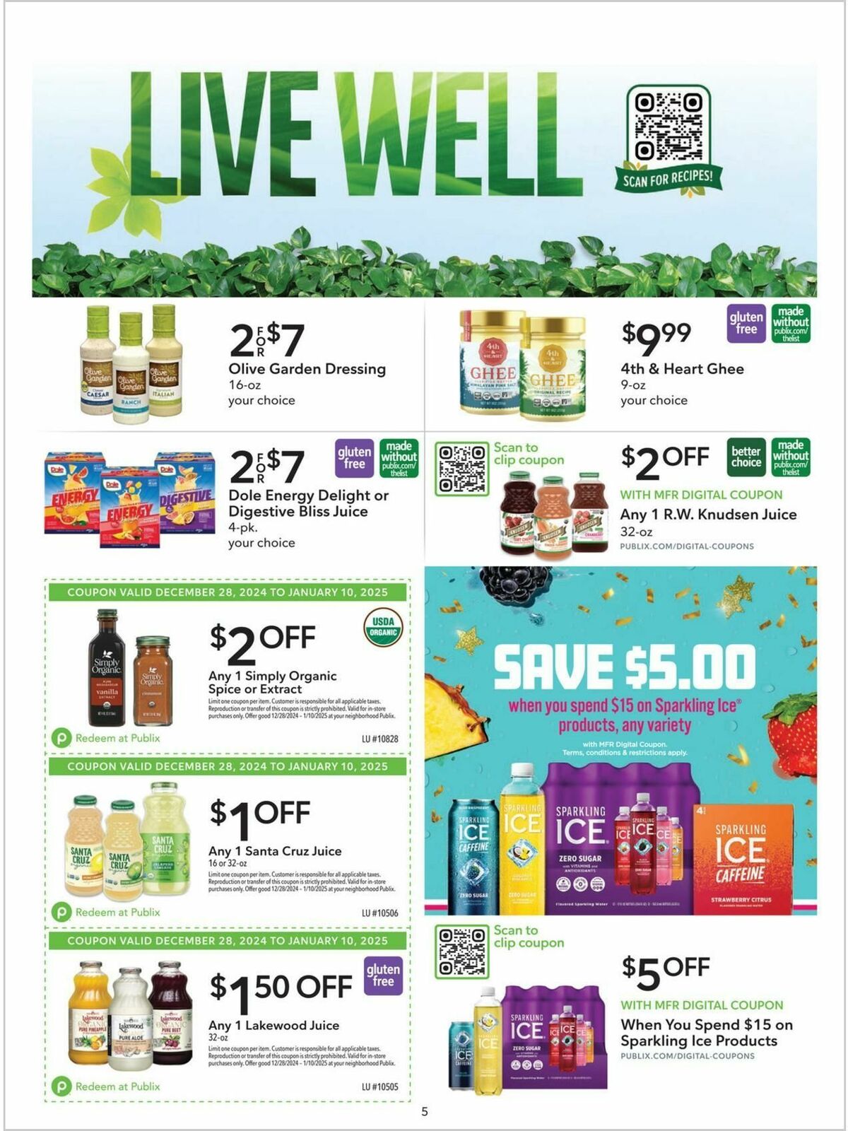 Publix Extra Savings Weekly Ad from December 28