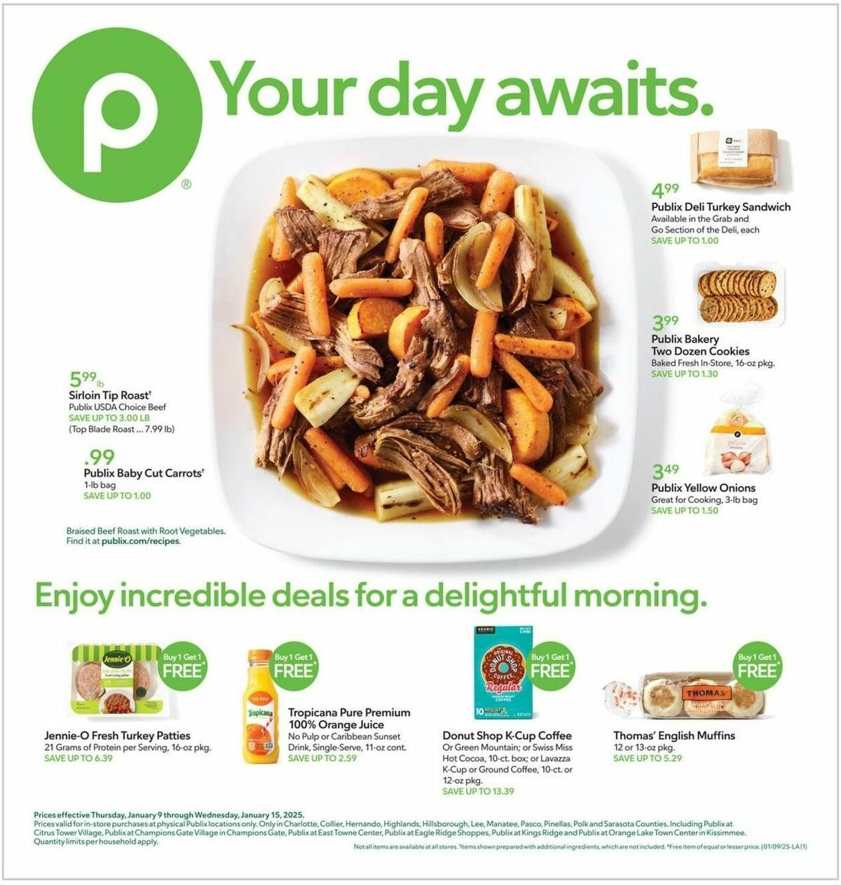 Publix Weekly Ad from January 9