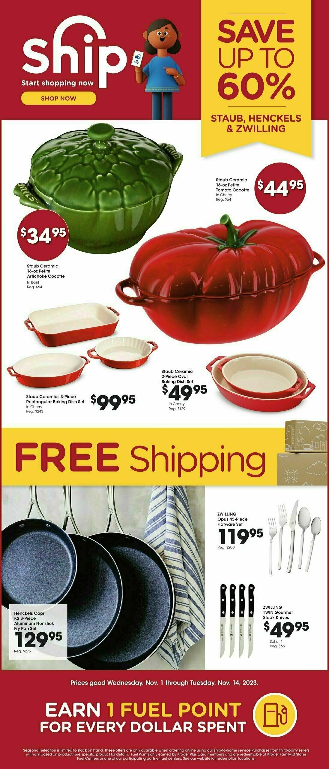 QFC Ship to Home Weekly Ad from November 1