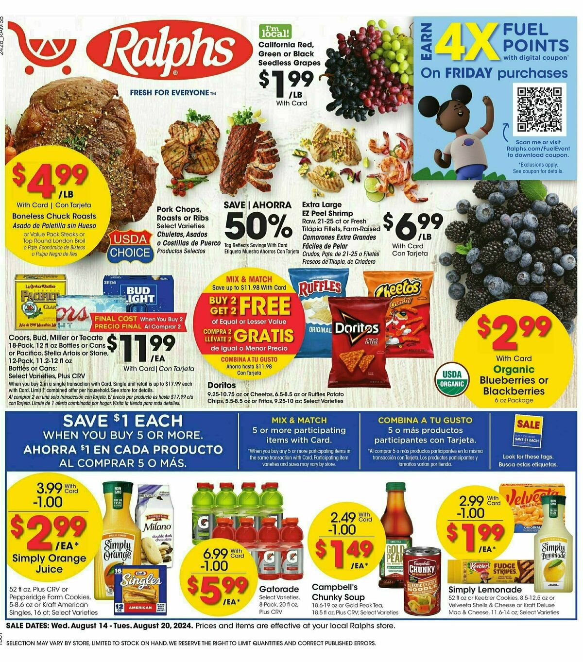 Ralphs Weekly Ad from August 14