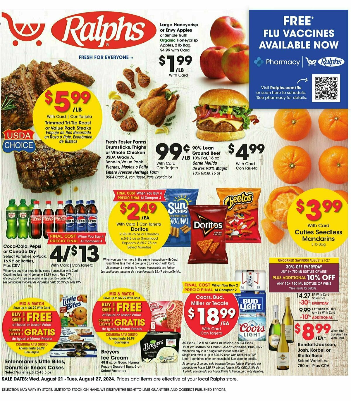 Ralphs Weekly Ad from August 21