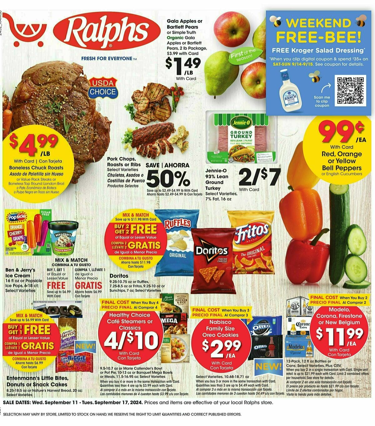 Ralphs Weekly Ad from September 11