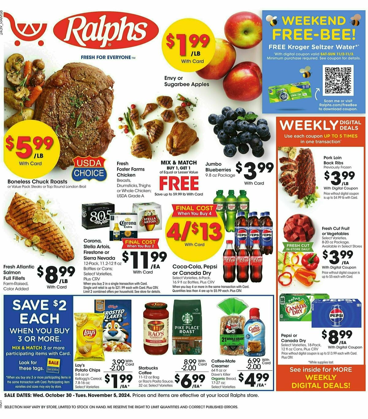 Ralphs Weekly Ad from October 30