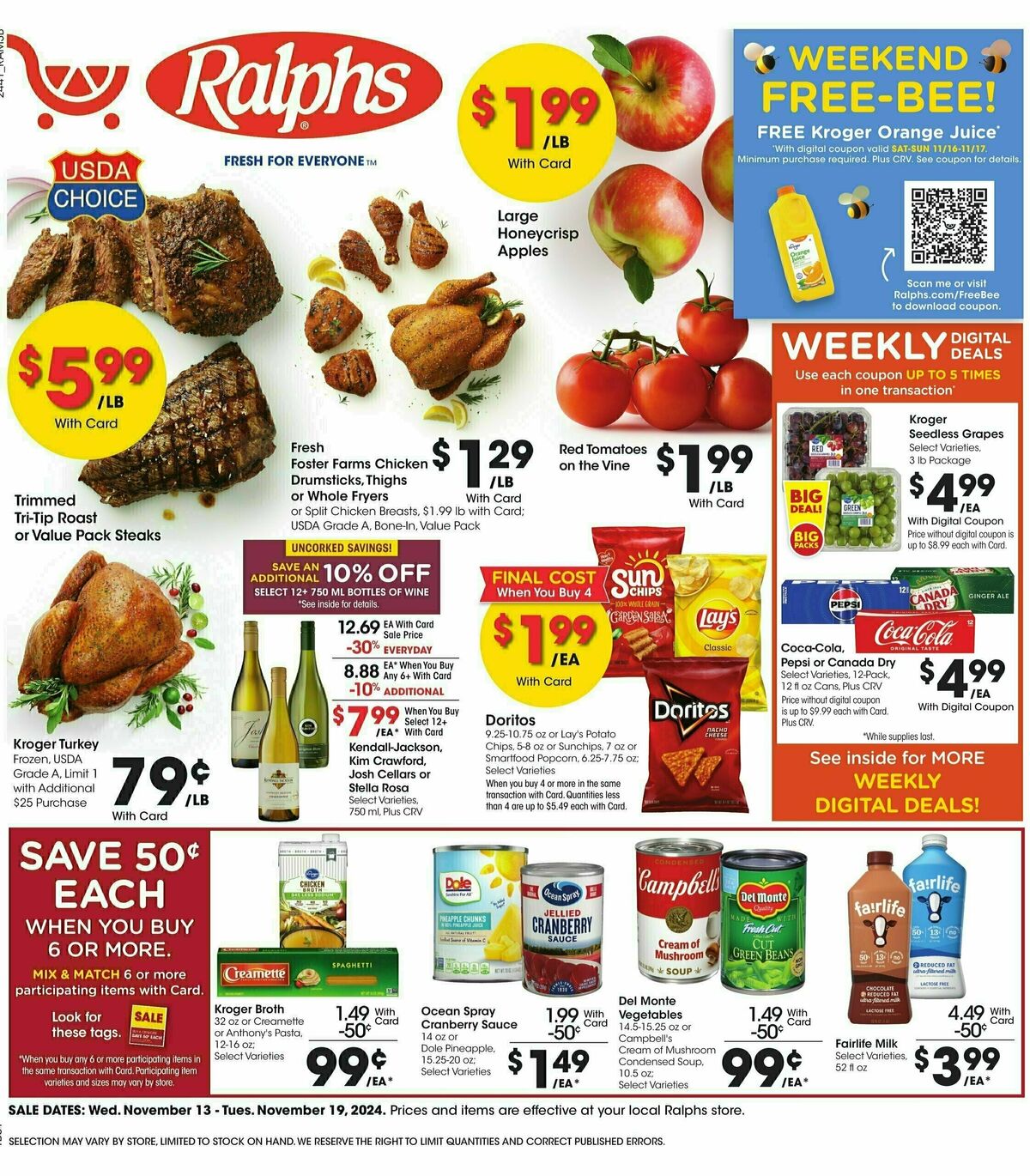 Ralphs Weekly Ad from November 13